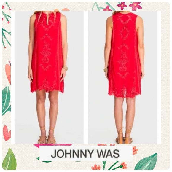 Johnny Was Dresses & Skirts - Johnny Was‎ Rhodes Sleeveless Shift Dress Scarlet Red Women's Large (L) NWT ❤️✨